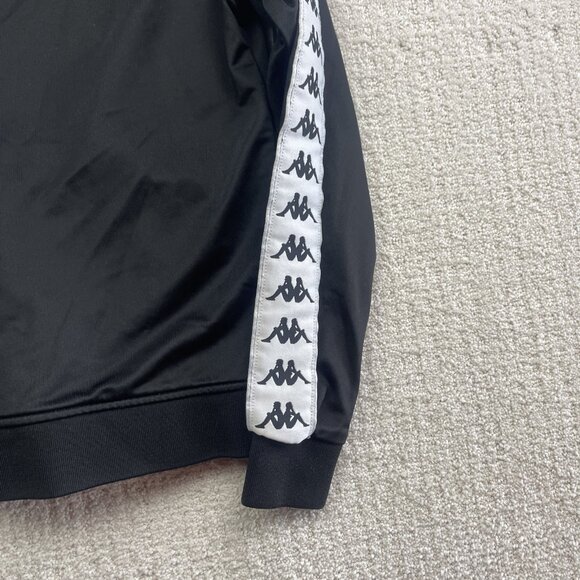 Kappa Black Track Jacket Omini Logo Tape Full Zip Retro Sportswear Women’s Sz S - Picture 13 of 14